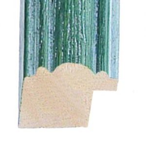 Coloured wood green washed wood picture frame