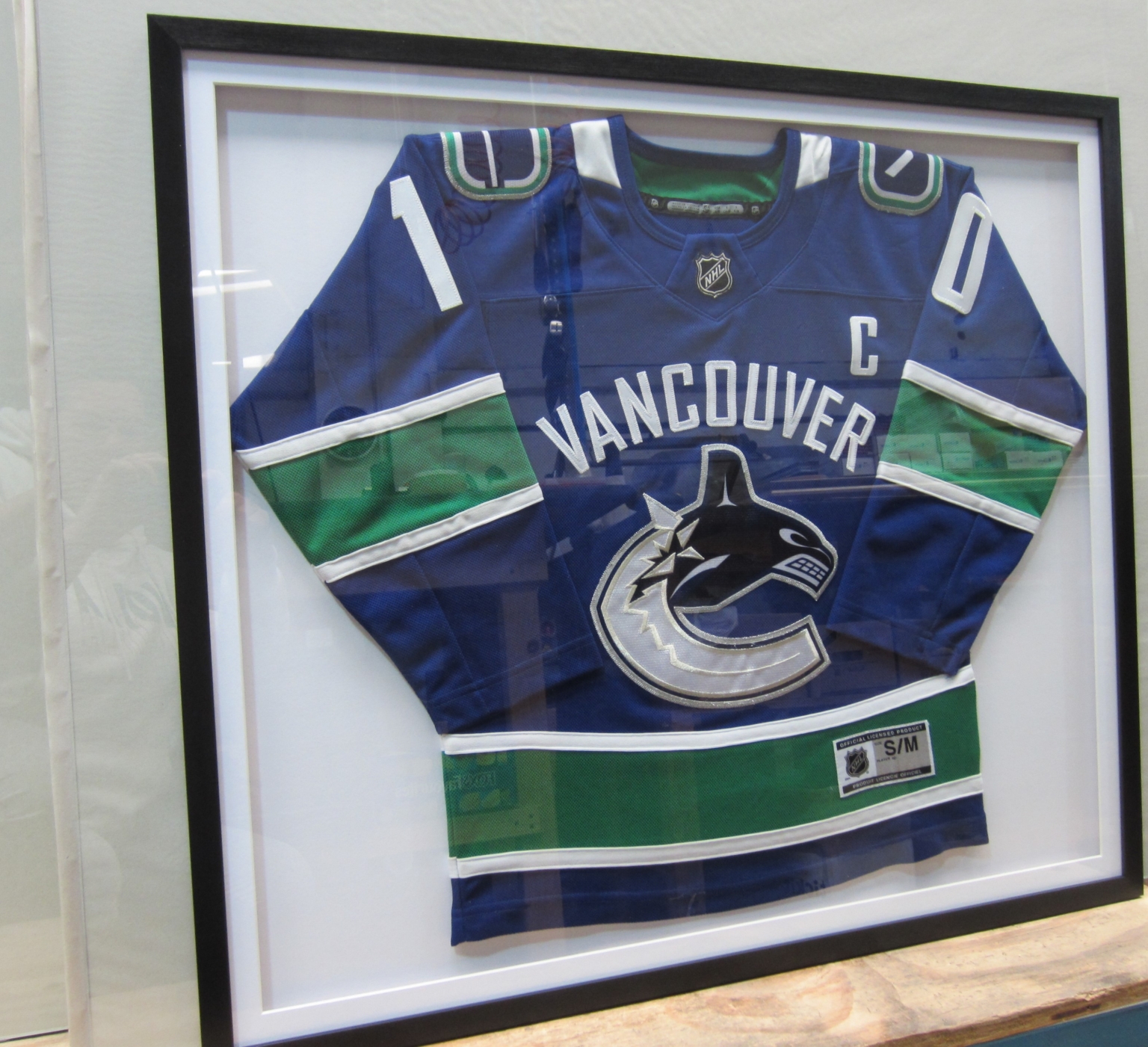 Ice hockey shirt framed Midland Fine Framing